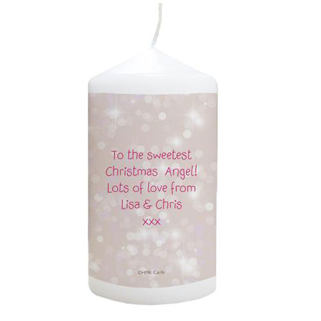 Personalised Forever Friends Christmas Angel Candle Extra Image 1